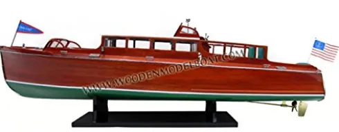 212 Main 1929 Chris Craft Commuter Cruiser Wooden Model Speed Boat Multicoloured