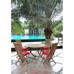 212 Main Bahama Round Folding Table 47in Multicoloured
