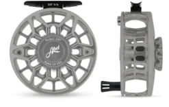 ABEL SDF Fly Reel Ported Satin Platinum 5/6 WT with Black Hand