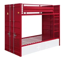 Acme Cargo Twin Over Twin Bunk Bed Red