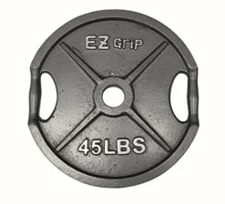 Ader Sporting Goods Olympic Universal Bench with EZ Grip Plates & Bar – White