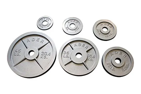 Ader Sporting Goods Safety Squat Bar 255lb Gray Olympic Plates