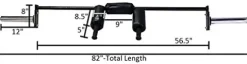 Ader Sporting Goods Safety Squat Bar 82″ for Compact Space Black Chrome