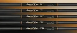 Aerotech SteelFiber Black Label Private Reserve i60 Iron Shafts 4-PW, Set of 7 Shafts – .370 Parallel Tip (Regular – F3)