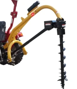 AGKNX ToolTuff Model 1000 Heavy Duty 3-Point Post Hole Digger with HD Augers Yellow