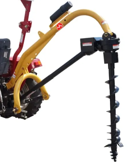 AGKNX ToolTuff Model 1000 Heavy Duty 3-Point Post Hole Digger with 9″ and 12″ HD Auger Yellow