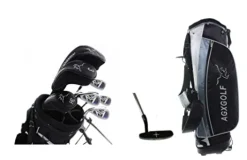 AGXGOLF Ladies Graphite Left Hand Golf Club Set w/Stand Bag (Black w/Grey)