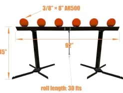Aimpulse AR500 Steel Plates Rack Shooting Target 8″ × 3/8″ Orange