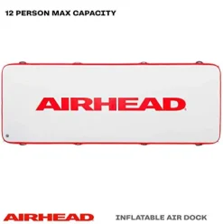 AIRHEAD Air Dock Watermat Inflatable | Holds Over 2000 Pounds, 12 Person | White / Red