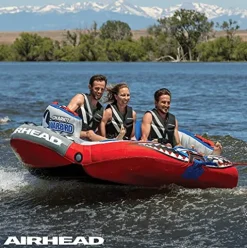 AIRHEAD Chariot Warbird 3 Towable Tube Grey Blue Red