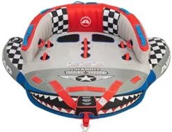 AIRHEAD Chariot Warbird 2 Towable Tube Grey Blue Red
