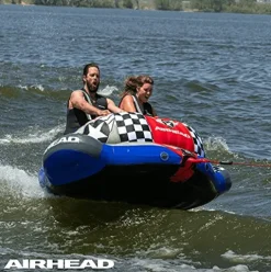 AIRHEAD Chariot Warbird 2 Towable Tube Grey Blue Red