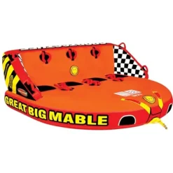 AIRHEAD Great Big Mable Inflatable Quadruple Rider Towable Orange