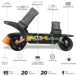 AIRTRICK A1 Ultra Portable Electric Skates Black2