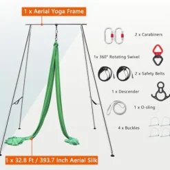 Ajikgn Yoga Stand Inversion Swing Frame Green