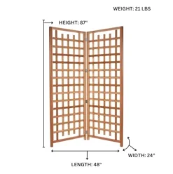 All Things Cedar PL30-Twin 4-Piece Cedar Twin Planter Set with Trellis Screen Red