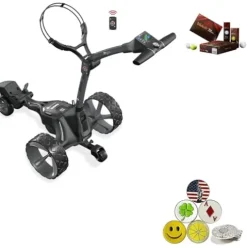 AMBA7 M7 GPS Remote Touchscreen Electric Cart Bundle Black