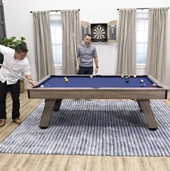 American Legend Brookdale 90” Billiard Table with Rustic Wood Finish Blue