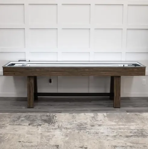 American Legend Stonebridge 9’ LED Light Up Shuffleboard Table with Bowling Stonebridge