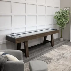 American Legend Stonebridge 9’ LED Light Up Shuffleboard Table with Bowling Stonebridge
