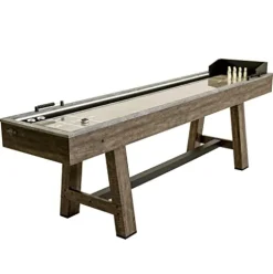 American Legend Stonebridge 9’ LED Light Up Shuffleboard Table with Bowling Stonebridge