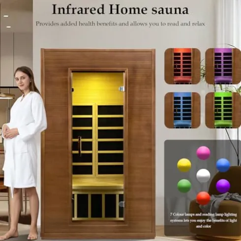 amocane 2 Person Infrared Sauna Room Hemlock