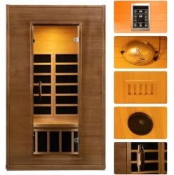 amocane 2 Person Infrared Sauna Room Hemlock