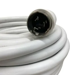 Amp Up 125/250 Volt 50 Amp Marine Shore Power Boat Cord 50′ White