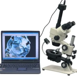 AmScope 3.5X-90X Jewel Gem Stereo Zoom Microscope with 1.3MP Camera