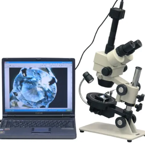 AmScope 3.5X-90X Jewel Gem Stereo Zoom Microscope with 1.3MP Camera