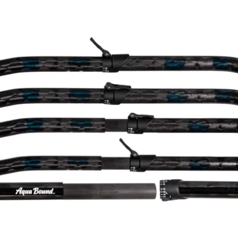 AQUA BOUND Fiberglass Versa-Lok Bent Shaft 4-Piece Kayak Paddle Blue
