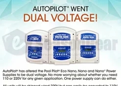 AquaCal Autopilot DNP1 Digital Nano Plus 115-volt Salt Chlorine Generator, 28000-Gallon White/Blue
