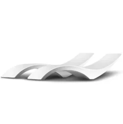 Aquamarine Poolside Lounge Chairs Set of 2 White