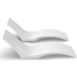 Aquamarine UV Resistant Sunshelf Water Loungers Set of 2 White