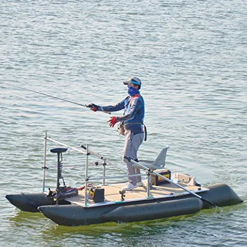 AQUOS Haswing 12V 55LBS 54″ Bow Mount Electric Trolling Motor with Remote Control Black