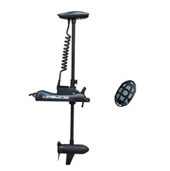 AQUOS Haswing 12V 55LBS 54″ Bow Mount Electric Trolling Motor with Remote Control Black
