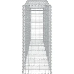 Arched Gabion Basket 157.5″x19.7″x47.2″/55.1″ Galvanized Iron White Black Other