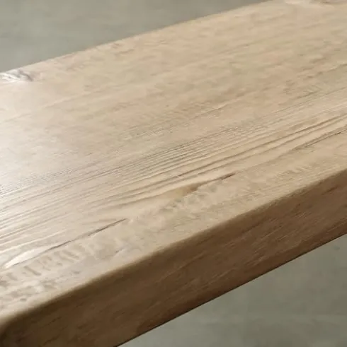 Artissance 70 Inches Waterfall Bench Reclaimed Pinewood Whitewash