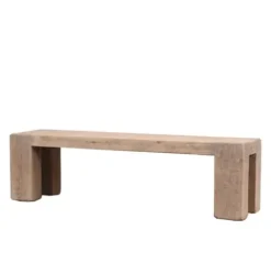 Artissance 65” Long Ravello Bench Weathered Natural Nature Wood