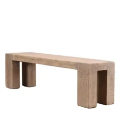 Artissance 65” Long Ravello Bench Weathered Natural Nature Wood