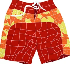 Artistry in Mosaics Board Shorts Ceramic Pool Mosaic 20″x21″ Red
