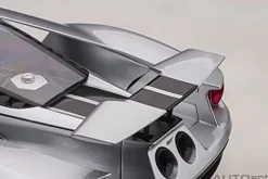 AUTOart 2017 Ford GT Ingot Silver Metallic Model Car 1/12 Black Stripes