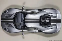 AUTOart 2017 Ford GT Ingot Silver Metallic Model Car 1/12 Black Stripes