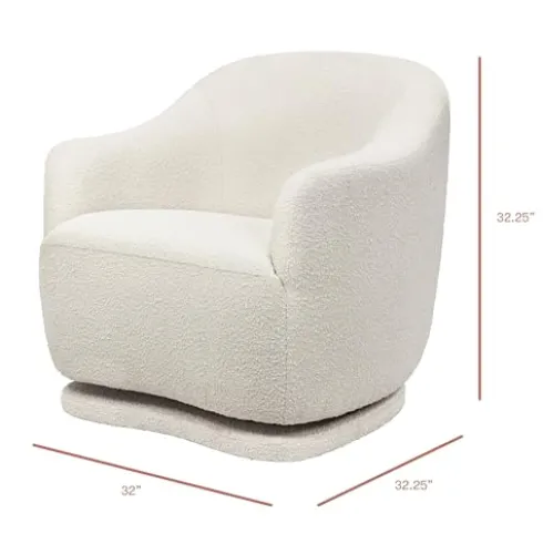 babyletto Foy Glider Ivory Boucle Greenguard Gold CertiPUR-US Certified