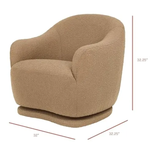 Babyletto Foy Glider Sand Boucle Greenguard Gold CertiPUR-US Certified