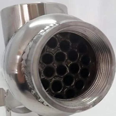 Badgerpipe 1200k BTU Titanium Tube and Shell Heat Exchanger for Saltwater Pools/Spas