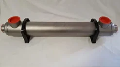 Badgerpipe 1200k BTU Titanium Tube and Shell Heat Exchanger for Saltwater Pools/Spas