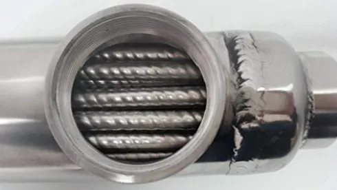 Badgerpipe Titanium Tube & Shell Heat Exchanger for Saltwater Pools/Spa 600,000 BTU