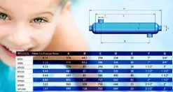 Badgerpipe Titanium Tube & Shell Heat Exchanger for Saltwater Pools/Spa 600,000 BTU