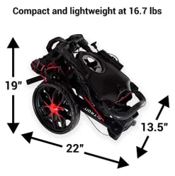 Bag Boy Nitron 3 Wheel Golf Push Cart Graphite/Black
